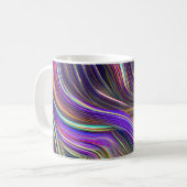 Abstrakte Seascape Fractured Waves 24 Kaffeetasse (Vorderseite Links)