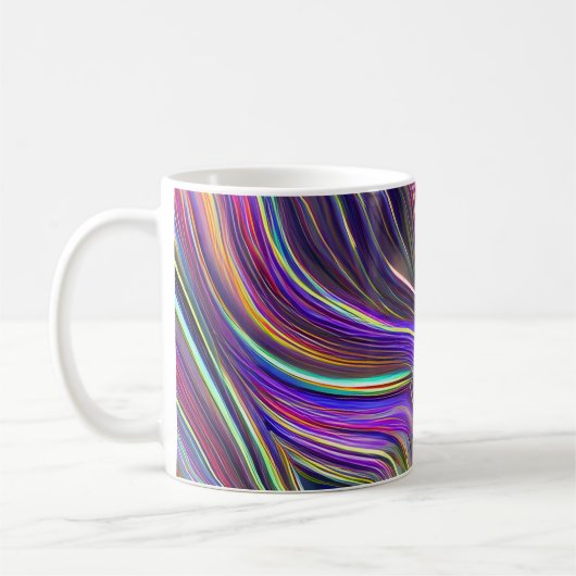 Abstrakte Seascape Fractured Waves 24 Kaffeetasse (Links)
