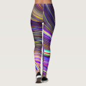 Abstrakte Seascape Fractured Waves 24 Leggings (Rückseite)