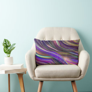 Abstrakte Seascape Fractured Waves 24 Lendenkissen