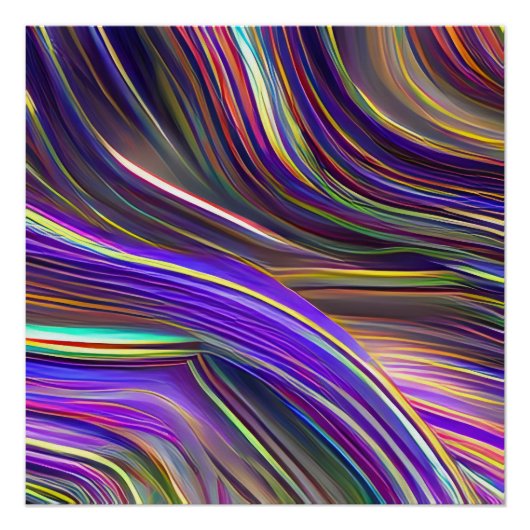 Abstrakte Seascape Fractured Waves 24 Poster (Vorderseite)