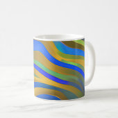 Abstrakte Seascape Fractured Waves 25 Kaffeetasse (VorderseiteRechts)