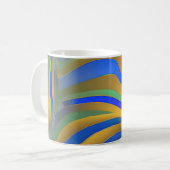Abstrakte Seascape Fractured Waves 25 Kaffeetasse (Vorderseite Links)