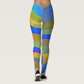 Abstrakte Seascape Fractured Waves 25 Leggings (Rückseite)