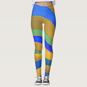 Abstrakte Seascape Fractured Waves 25 Leggings