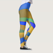 Abstrakte Seascape Fractured Waves 25 Leggings (Rechts)