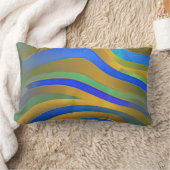 Abstrakte Seascape Fractured Waves 25 Lendenkissen (Decke)