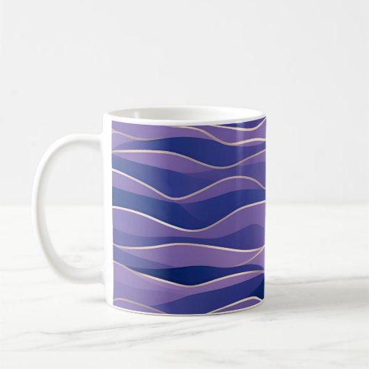 Abstrakte Seascape Fractured Waves 26 Kaffeetasse (Links)