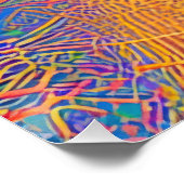 Abstrakte Seascape Fractured Waves 27 Poster (Ecke)