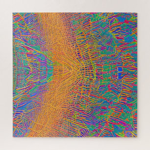 Abstrakte Seascape Fractured Waves 27 Puzzle