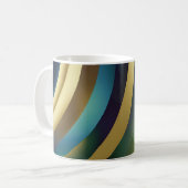 Abstrakte Seascape Fractured Waves 30 Kaffeetasse (Vorderseite Links)