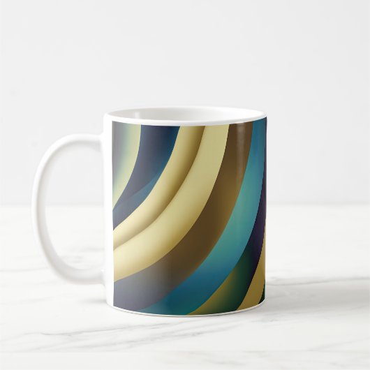 Abstrakte Seascape Fractured Waves 30 Kaffeetasse (Links)