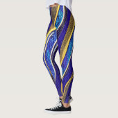 Abstrakte Seascape Fractured Waves 33 Leggings (Links)