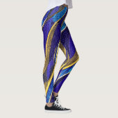 Abstrakte Seascape Fractured Waves 33 Leggings (Rechts)