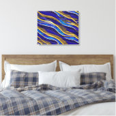 Abstrakte Seascape Fractured Waves 33 Leinwanddruck (Insitu (Schlafzimmer))