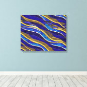 Abstrakte Seascape Fractured Waves 33 Leinwanddruck (Insitu (Holzboden))
