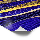 Abstrakte Seascape Fractured Waves 33 Poster (Ecke)