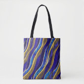 Abstrakte Seascape Fractured Waves 33 Tasche (Vorderseite)