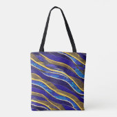 Abstrakte Seascape Fractured Waves 33 Tasche (Rückseite)