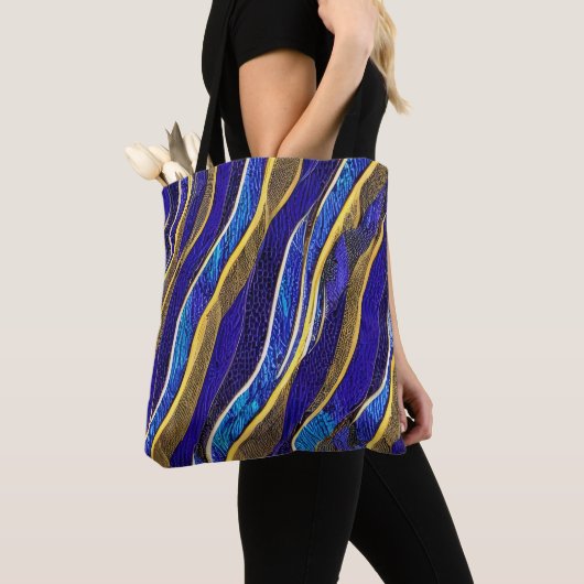Abstrakte Seascape Fractured Waves 33 Tasche (Von Nahem)