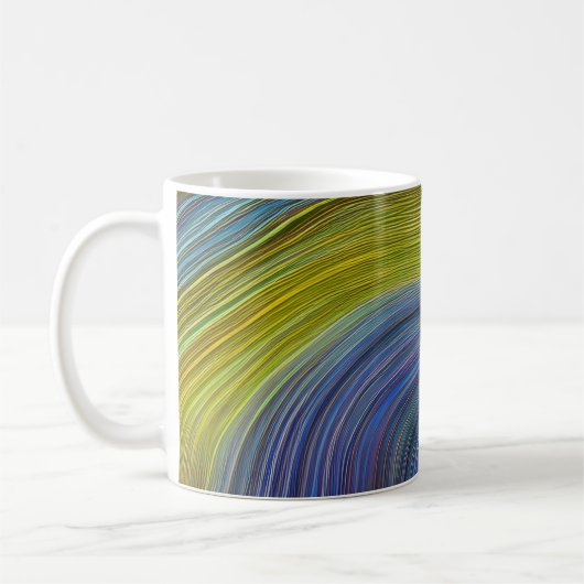 Abstrakte Seascape Fractured Waves 34 Kaffeetasse (Links)