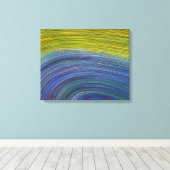 Abstrakte Seascape Fractured Waves 34 Leinwanddruck (Insitu (Holzboden))