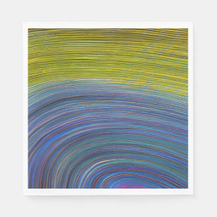 Abstrakte Seascape Fractured Waves 34 Serviette