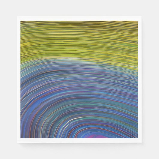Abstrakte Seascape Fractured Waves 34 Serviette (Vorderseite)