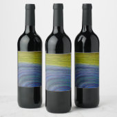 Abstrakte Seascape Fractured Waves 34 Weinetikett (Flaschen)