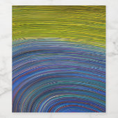 Abstrakte Seascape Fractured Waves 34 Weinetikett (Einzelnes Label)