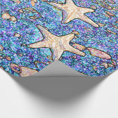 Abstrakte Seashells auf Sand-Verpackungs-Papier Geschenkpapier (Ecke)