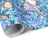 Abstrakte Seashells auf Sand-Verpackungs-Papier Geschenkpapier (Rolleneckpunkt)