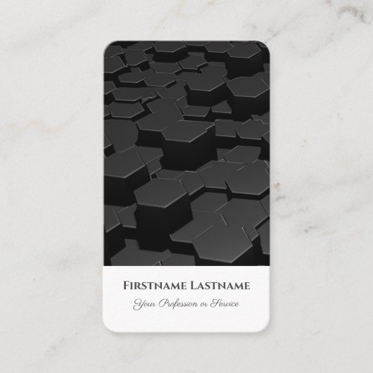 Abstrakte sechseckige Formen in 3d-Optik Visitenkarte (Vorderseite)