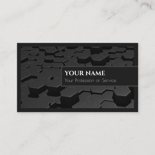 Abstrakte sechseckige Formen in 3d-Optik Visitenkarte (Vorderseite)
