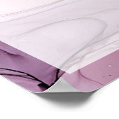 Abstrakte Seekarte der Lavendel-Rose Poster (Ecke)