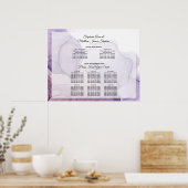 Abstrakte Seekarte der Lavendel-Rose Poster (Küche)