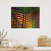 Abstrakte Seetang Poster (Küche)