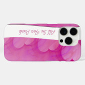 Abstrakte Seidenrosa Herzlinie Case-Mate iPhone Hülle (Rückseite (Horizontal))