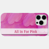 Abstrakte Seidenrosa Herzlinie Case-Mate iPhone Hülle (Rückseite (Horizontal))