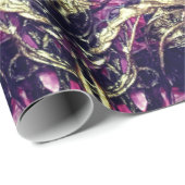 Abstrakte Seile aus Schwarz und Gold Geschenkpapier (Rolleneckpunkt)