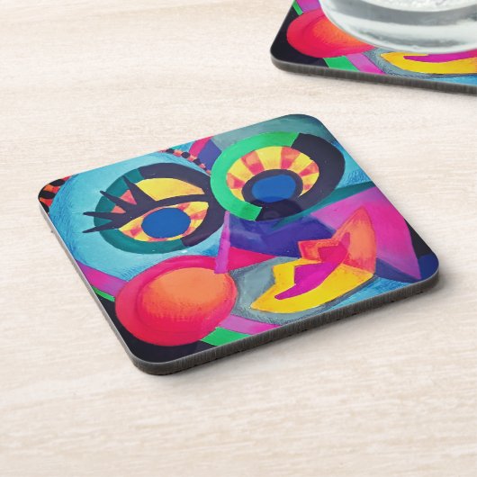 Abstrakte Seite 2 Getränkeuntersetzer (Linke Seite)