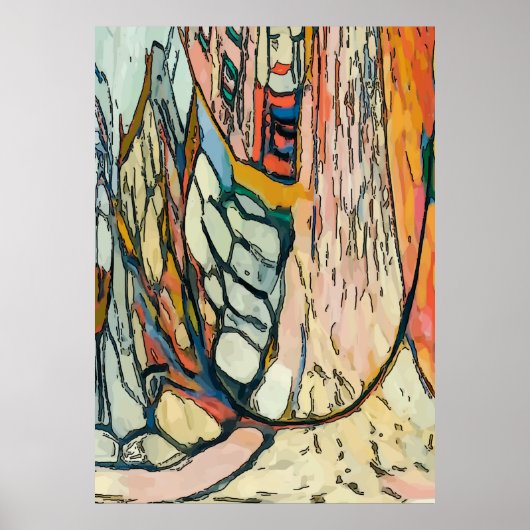 Abstrakte Seite im Fenster Poster (Vorne)