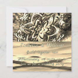 Abstrakte Sepia-Blume, glänzende Farbtöne zu dunkl Einladung