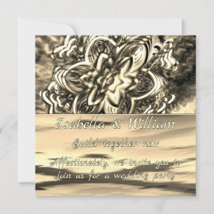 Abstrakte Sepia-Blume, glänzende Farbtöne zu dunkl Einladung