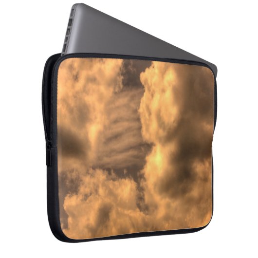 Abstrakte Sepia Cloud Background Abstract, art, ar Laptopschutzhülle (Vorne Rechts)