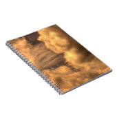 Abstrakte Sepia Cloud Background Abstract, art, ar Notizblock (Rechte Seite)