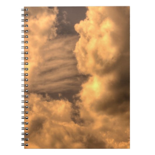 Abstrakte Sepia Cloud Background Abstract, art, ar Notizblock (Vorderseite)