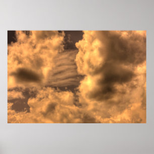 Abstrakte Sepia Cloud Background Abstract, art, ar Poster