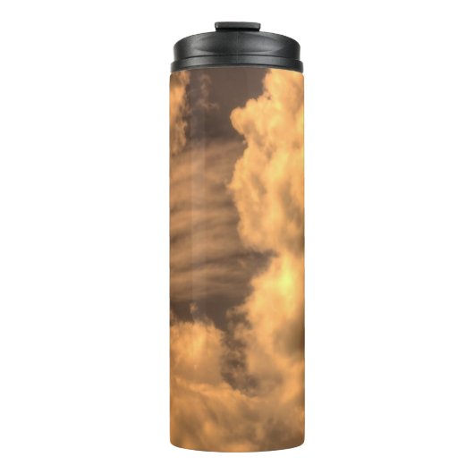 Abstrakte Sepia Cloud Background Abstract, art, ar Thermosbecher (Vorderseite)