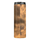 Abstrakte Sepia Cloud Background Abstract, art, ar Thermosbecher (Rückseite)